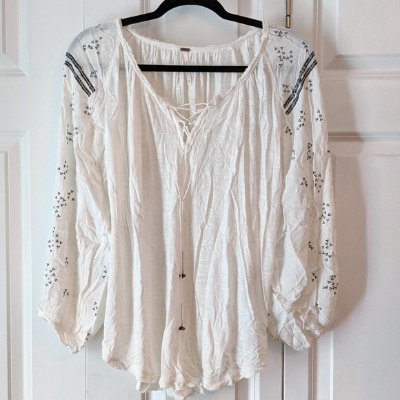 Free People Blouse with Beading - Picture 1 of 7